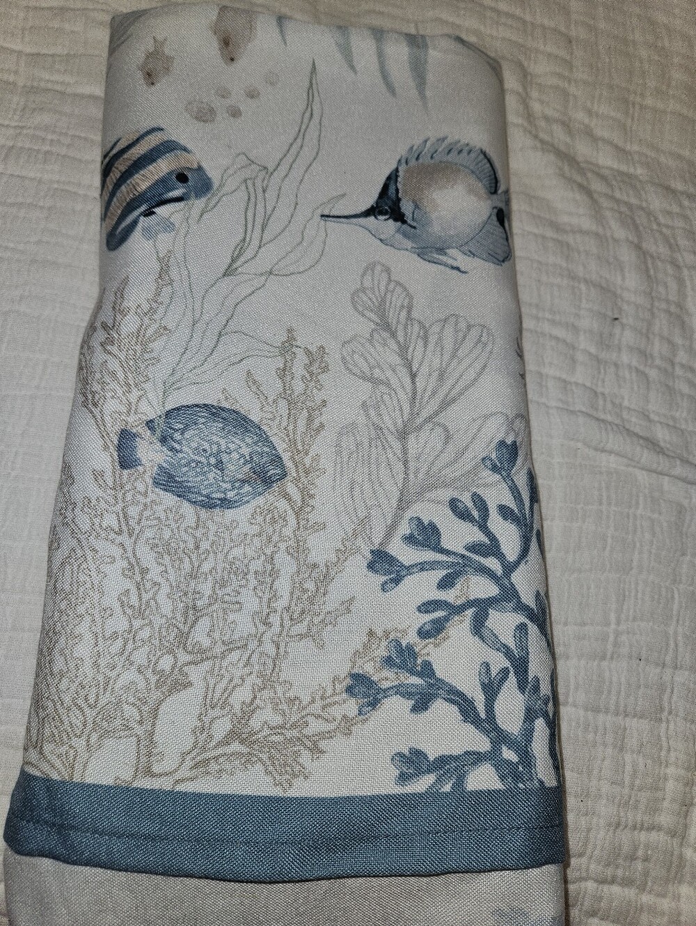 Coastal Blue Fish Tablecloth